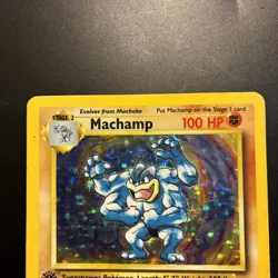 Machamp 8/102 Pokemon Card 1st Edition Base Set Holo WOTC 1999 HP Rare - Image 2