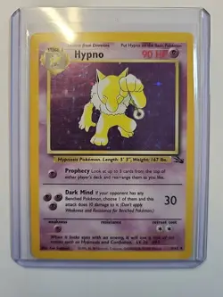 Hypno 8/62 Pokemon Card TCG Holo Holographic Rare Vintage / 1999 / LP - Image 1