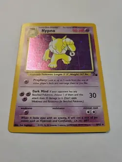 Hypno 8/62 Pokemon Card TCG Holo Holographic Rare Vintage / 1999 / LP - Image 3