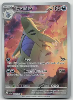 LP Pokemon TCG Tyranitar Scarlet & Violet Paldea Evolved Card 222/193 - Image 1