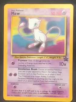 Mew #8 Movie Promo Rare Vintage WOTC Pokemon Card Ungraded NM FREE SHIPPING - Image 1