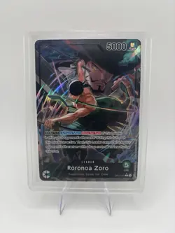 One Piece Roronoa Zoro OP12-020 Leader Card Holo Bandai English Alt art. - Image 1
