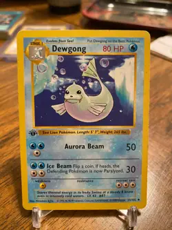 DEWGONG Pokemon Card - WOTC - 1st Edition - Base Set - Shadowless - 25/102 - Image 1