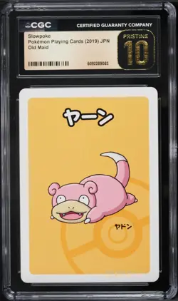 2019 Pokemon Japanese Playing Cards Old Maid Slowpoke CGC 10 PRISTINE - Image 1