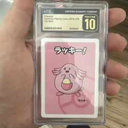 CGC PRISTINE 10 Chansey Pokemon Playing Cards JPN Old Maid - Image 1