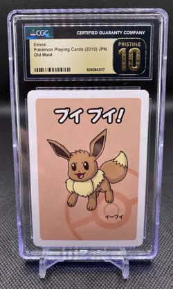 Grade CGC Pristine 10 - Eevee 2019 Pokemon Old Maid Playing Card Japanese Promo - Image 1