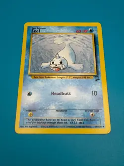 Seel Pokemon Card - Base Set 2 061/130 - LP Vintage 2000 TCG - Image 3