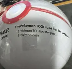 Pokemon Trading Card TCG Premier Ball Pokeball Tin Poke Ball 3 Boosters Sealed - Image 4