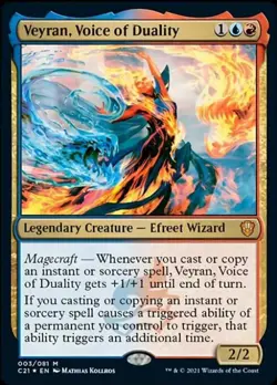 MTG English Veyran, Voice of Duality NM Foil Commander 2021 Strixhaven - Image 1
