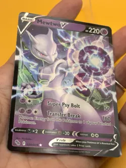 Mewtwo V 030/078 Pokemon Go Holo Ultra Rare Full Art Card NM Condition! - Image 3