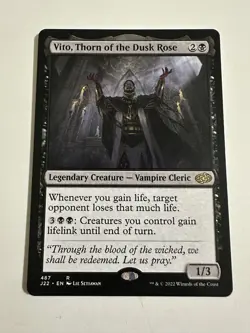 Vito, Thorn Of The Dusk Rose J22 487 Rare Magic The Gathering - Image 1