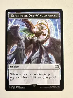 Sephiroth, One-Winged Angel Robot Warrior Double-Sided Token Final Fantasy NM - Image 1