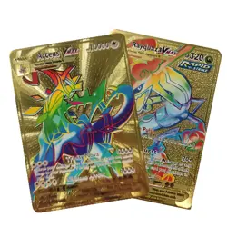 Pokemon Metal Cards TCG Arceus/Rayquaza/Incineroar VMAX + 1 waterpen maze toy - Image 4