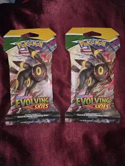 2 Pokemon TCG: Sword & Shield Evolving Skies Sleeved Booster Pack, 3D Pokeball - Image 2