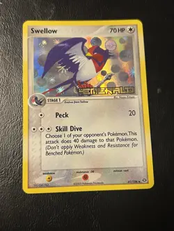 Swellow Holo Reverse 41/106 EX Emerald Near Mint Pokemon - Image 1