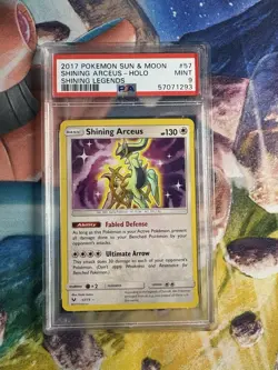Pokemon Card PSA 9 Shining Arceus Legends 2017 Shiny Holo Rare Graded 57/73 - Image 1