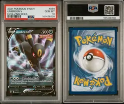 2021 Pokemon SWSH Evolving Skies Umbreon V 094/203 PSA 10 Gem Mint - Image 1