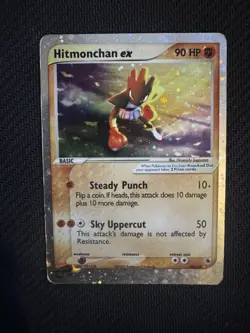 Pokemon TCG Hitmonchan EX Ruby and Sapphire Holo Ultra Rare Card 98/109 - Image 1