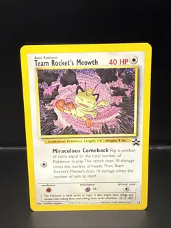 Pokemon - Black Star Promo - Team Rocket's Meowth - #18 P - Image 1