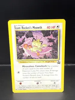 Pokemon - Black Star Promo - Team Rocket's Meowth - #18 P - Image 2