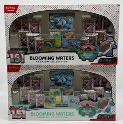 Lot of (2) Pokemon TCG 151 Blooming Waters Premium Collection Boxes Sealed - Image 1