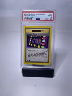 Vintage 2000 POKEMON NEO GENESIS 1ST EDITION ARCADE GAME #83 Graded PSA 9 - Image 1