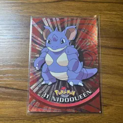 2000 Topps Chrome Holo Foil Pokemon TV Animation Edition Nidoqueen #31 LP - Image 1