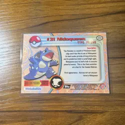 2000 Topps Chrome Holo Foil Pokemon TV Animation Edition Nidoqueen #31 LP - Image 2