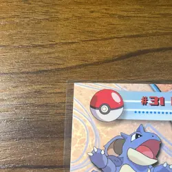 2000 Topps Chrome Holo Foil Pokemon TV Animation Edition Nidoqueen #31 LP - Image 3