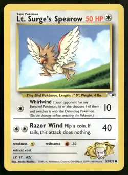 Lt. Surge's Spearow (83) Gym Heroes Common 083/132 Pokemon TCG - Image 1