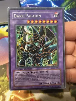Yugioh Dark Paladin DMG-001 Secret Rare Limited Edition Damaged - Image 1