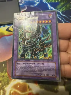 Yugioh Dark Paladin DMG-001 Secret Rare Limited Edition Damaged - Image 2