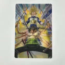S4346 Vegeta & Zoro 3D Dragon Ball x One Piece Jump 40th Anniversary Card J3 - Image 1