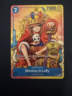 One Piece Monkey.D.Luffy 2nd Anniversary Stamped Promo P-043 Card - Image 1