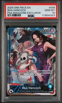 2025 ONE PIECE PROMO BOA HANCOCK #038 PSA MAGAZINE EXLUSIVE PSA 10 GEM MINT - Image 1