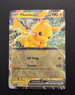 Pokemon TCG Pikachu EX Double Rare Holo Prismatic Evolutions Card 028/131 - Image 1