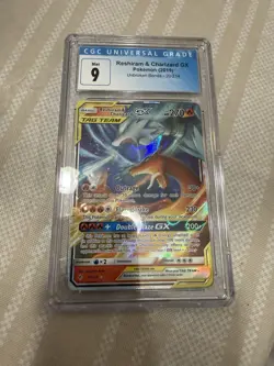 Reshiram & Charizard GX 016/173 Tag Team GX All Stars Pokemon Card CGC 9 Mint - Image 1