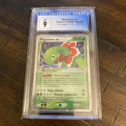CGC 9 MINT Meganium ex 2005 EX Unseen Forces 106/115 Holo Pokemon Card Spanish - Image 1