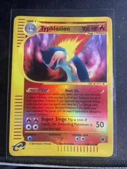 Pokemon Typhlosion TCG Reverse Holo Rare Card 65/165 Expedition LP - Image 1