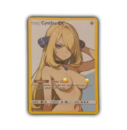Custom Full Art Pokemon Anime Waifu Card - Cynthia EX Full Art - Image 3