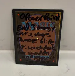 Magic the Gathering MTG Ice Age Demonic Consultation Writing on the Back of Card - Image 2