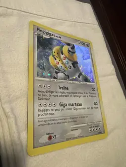 (FRENCH) JUMBO/OVERSIZED Regigigas DP40 Promo Card w/4 Swirls *RARE* NM/LP - Image 1