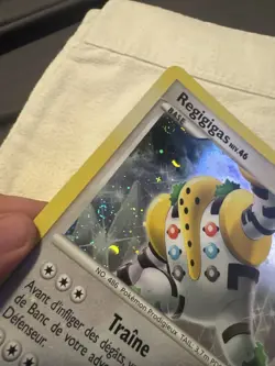 (FRENCH) JUMBO/OVERSIZED Regigigas DP40 Promo Card w/4 Swirls *RARE* NM/LP - Image 2