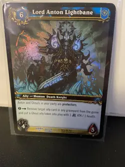 World of Warcraft 2008 TCG Lord Anton Lightbane WOTLK Promo Foil Card NM - Image 4