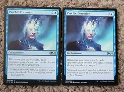 2x X2 Magic MTG Psychic Corrosion, NM-Mint, English Core Set 2019 - Image 1