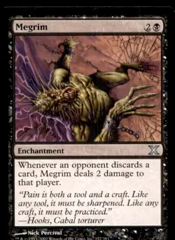 Megrim LP Light Play Tenth Edition MTG [7137] - Image 1