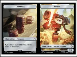 MTG - 4 x Robot (3/3) / Treasure (0018) Token - Playset 4x x4 - Fallout - Image 2