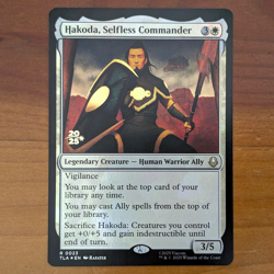 Hakoda, Selfless Commander - Prerelease Foil Promo - Avatar TLA MTG - Image 1
