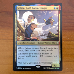 Sokka, Bold Boomeranger - Prerelease Foil Promo - Avatar TLA MTG - Image 1