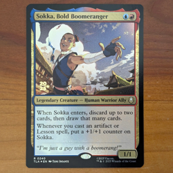 Sokka, Bold Boomeranger - Prerelease Foil Promo - Avatar TLA MTG B - Image 1